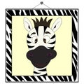 Zebra portrait in zebra frame Royalty Free Stock Photo