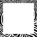 Zebra print border, frame design. Royalty Free Stock Photo