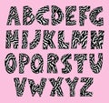 Zebra print font