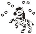 Zebra with prints Royalty Free Stock Photo