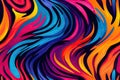 Zebra Rainbow Abstract Pattern. Colorful Stripes, Bright Background. Generated By Artificial Intelligence