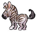 Zebra Safari Animals Cartoon Character Royalty Free Stock Photo