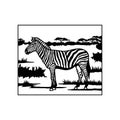 Zebra - savanna, Africa Wildlife, Wildlife Stencils - Forest Silhouettes for Cricut, Wildlife clipart, png Cut file