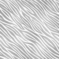 Zebra silver print. Fashion seamless pattern. Diagonal texture wild animal skin. Abstract silver lines background. Zebra skin. Ele Royalty Free Stock Photo