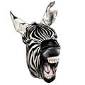 Zebra sketch vector graphics Royalty Free Stock Photo