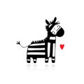 Zebra sketch for your design