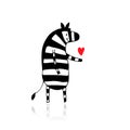 Zebra sketch for your design