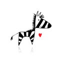 Zebra sketch for your design