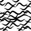 Zebra skin repeated seamless pattern. Black and white colors Royalty Free Stock Photo