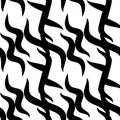 Zebra skin repeated seamless pattern. Black and white colors Royalty Free Stock Photo