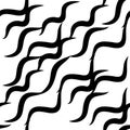 Zebra skin repeated seamless pattern. Black and white colors Royalty Free Stock Photo