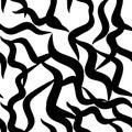 Zebra skin repeated seamless pattern. Black and white colors