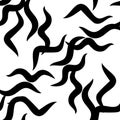 Zebra skin repeated seamless pattern. Black and white colors