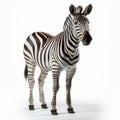 Ultra-detailed 3d Zebra Image On White Background