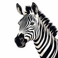 Subtle Zebra Head Vector Illustration With Uhd Image Quality