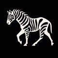 Werewolf Silhouette Zebra Stencil - Easy Level Carving With Low Details