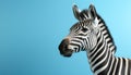 Zebra, striped beauty, looking at camera, standing in grass generated by AI