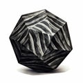 Zebra Striped Faceted Form: A Luminous Object Inspired By John Ruskin And Mandy Disher