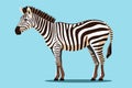 Zebra, striped horse, African savannah animal, cartoon vector Royalty Free Stock Photo