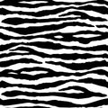 Zebra Stripes black and white pattern. Royalty Free Stock Photo