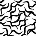 Zebra Stripes black and white pattern.Seamless Royalty Free Stock Photo