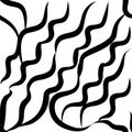 Zebra Stripes black and white pattern.Seamless Royalty Free Stock Photo