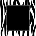 Zebra stripes frame Royalty Free Stock Photo