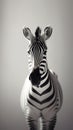 Zebra Stripes. Minimalistic Monochrome Beauty. Generative Ai