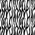 Zebra Stripes Seamless Pattern. Zebra print, animal skin, tiger stripes, abstract pattern, line background, fabric. Amazing hand d Royalty Free Stock Photo