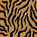 Zebra stripes seamless pattern. Tiger stripes skin print design. Wild animal hide artwork background. Royalty Free Stock Photo