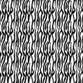 Zebra Stripes Seamless Pattern. Zebra print, animal skin, tiger stripes, abstract pattern, line background, fabric. Amazing hand d Royalty Free Stock Photo