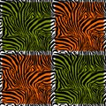 Zebra Stripes. VECTOR. Background. Pattern. A seamless pattern. Square. Ceramic tile. Mosaic.