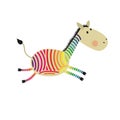 Zebra. Strips of different colors.