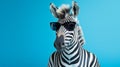 Zebra In A Stylish Gray Suit: A Humorous Visual Storytelling