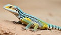 Zebra-tailed Lizard Callisaurus southern desert Royalty Free Stock Photo