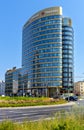 Zebra Tower office complex at Mokotowska street and Rondo Jazdy Polskiej circle in Mokotow district of Warsaw in Poland