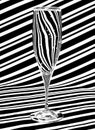 Zebra water glass