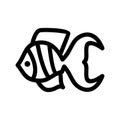 zebrafish icon or logo isolated sign symbol vector illustration