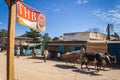 Zebu cart Royalty Free Stock Photo