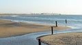 Zeebrugge beach with Blankenberge in the back