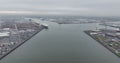 Zeebrugge, province of West Flanders, Belgium, March 3th, 2024: Commercial, industrial and transhipment ports of