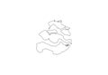 Zeeland outline map Holland province Netherlands region