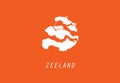 Zeeland outline map Holland province Netherlands region
