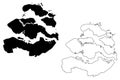Zeeland province Kingdom of the Netherlands, Holland map vector illustration, scribble sketch Zealand map