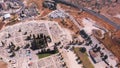 Zefat Cemetary Aerial flight view