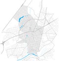 Zehlendorf, Berlin, Deutschland high detail vector map