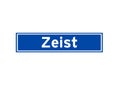 Zeist isolated Dutch place name sign. City sign from the Netherlands.