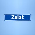 Zeist place name sign in the Netherlands