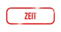 Zeit - red grunge rubber, stamp Royalty Free Stock Photo