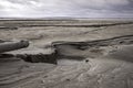 Sump reservoir of froth copper mining tailings dam. Zelazny Most, Rudna, Poland.